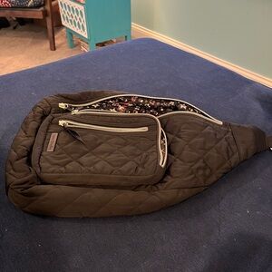 Vera Bradley Quilted Sling Bag - Black